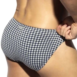 ES Collection Slips De Bain-Slip de Bain Bikini Vichy Bleu Marine