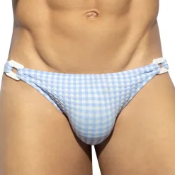 ES Collection Slips De Bain-Slip de Bain Bikini Vichy Bleu Ciel