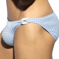 ES Collection Slips De Bain-Slip de Bain Bikini Vichy Bleu Ciel