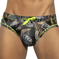 ES Collection Maillots De Bain Push Up|Slips De Bain-Slip de Bain Fall Leaves Kaki