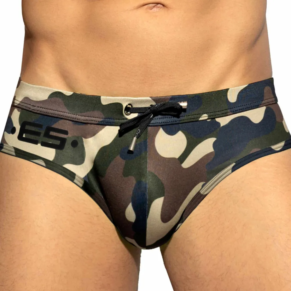 ES Collection Maillots De Bain Push Up|Slips De Bain-Slip de Bain Fantasy Camouflage