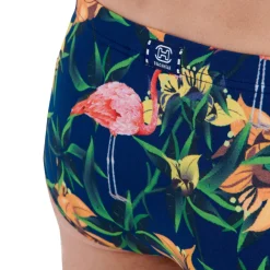 HOM Slips De Bain-Slip de Bain Flamingo Bleu Marine