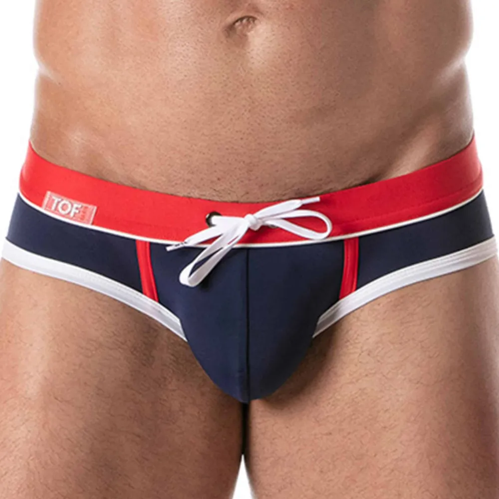 TOF Paris Slips De Bain-Slip de Bain Holidays Marine - Rouge