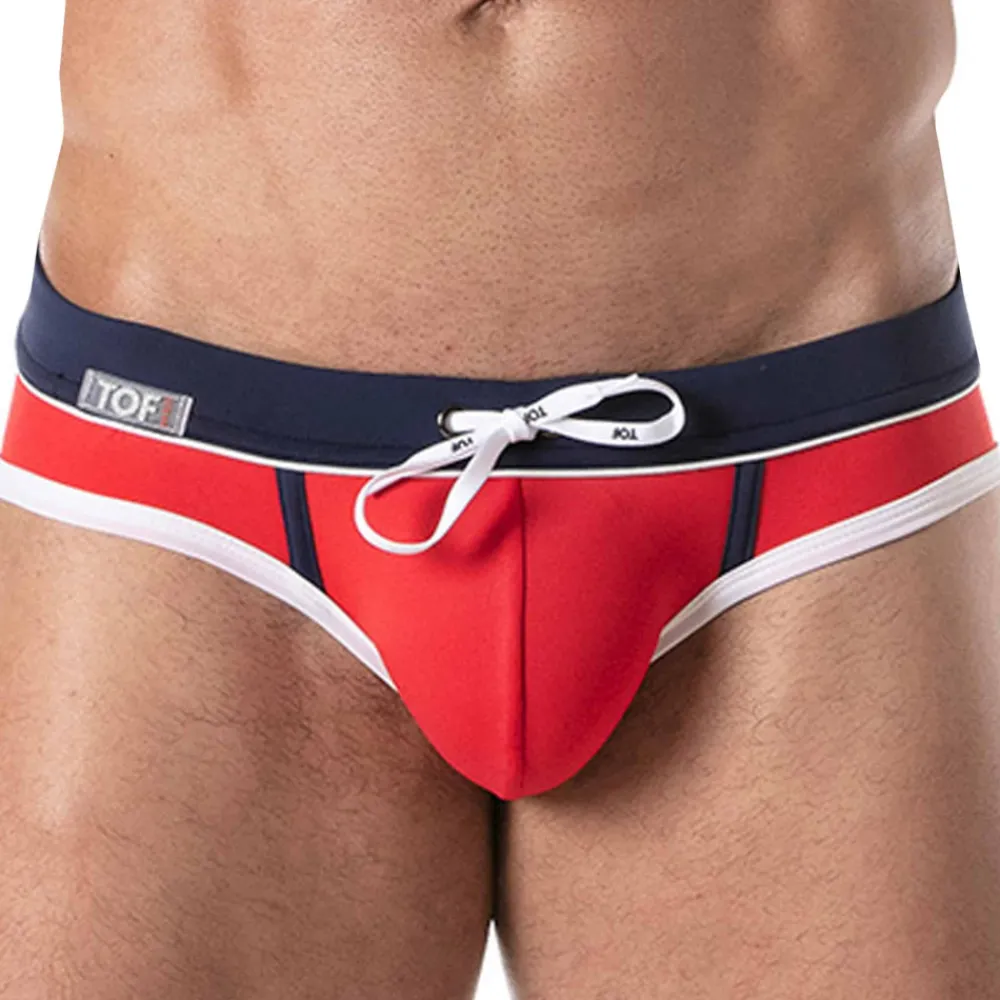 TOF Paris Slips De Bain-Slip de Bain Holidays Rouge - Marine