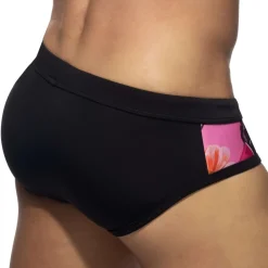 Addicted Maillots De Bain Push Up|Slips De Bain-Slip De Bain Hydrangea Noir