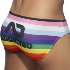 Addicted Maillots De Bain Push Up|Slips De Bain-Slip de Bain Inclusive Arc-en-Ciel