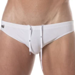 TOF Paris Slips De Bain-Slip de Bain Mini Uni Blanc