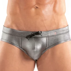 TOF Paris Slips De Bain-Slip de Bain Métal Argent