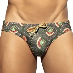ES Collection Slips De Bain-Slip De Bain Paon Kaki