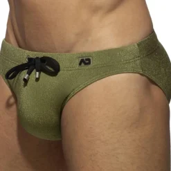 Addicted Maillots De Bain Push Up|Slips De Bain-Slip de Bain Piqué Kaki