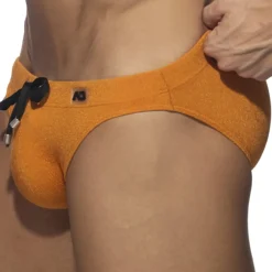 Addicted Maillots De Bain Push Up|Slips De Bain-Slip de Bain Piqué Orange