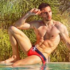 SKU Slips De Bain-Slip de Bain Rouge