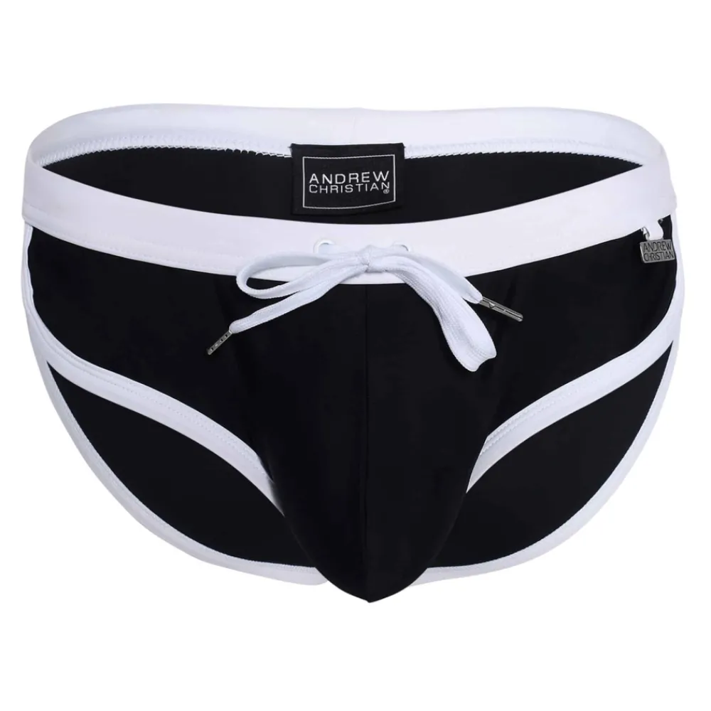 Andrew Christian Slips De Bain-Slip de Bain Rétro Noir