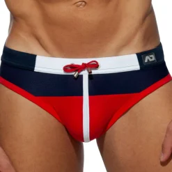 Addicted Maillots De Bain Push Up|Slips De Bain-Slip de Bain Spike Marine - Rouge