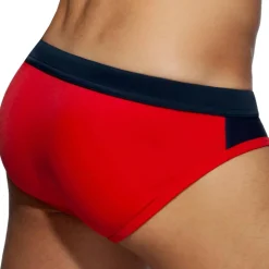 Addicted Maillots De Bain Push Up|Slips De Bain-Slip de Bain Spike Marine - Rouge