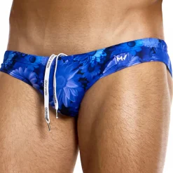 Modus Vivendi Slips De Bain-Slip de Bain Super Low Rise Daisies Bleu