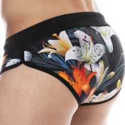 SKU Slips De Bain-Slip de Bain Tropical Summer Noir