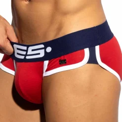 ES Collection Slips-Slip Double Side Coton Rouge - Marine
