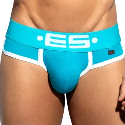 ES Collection Slips-Slip Double Side Coton Turquoise - Blanc