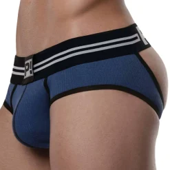 Pump! Slips Sexy|Sous-Vêtements Sport-Slip Empty Bottom Round2 Bleu