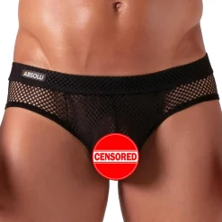 Absolu Male Slips Sexy-Slip Empty Bottom Séduction Noir