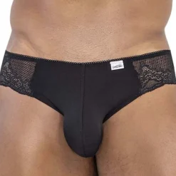CandyMan Slips Sexy-Slip Ergonomique Dentelle Noir