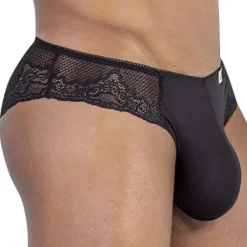CandyMan Slips Sexy-Slip Ergonomique Dentelle Noir