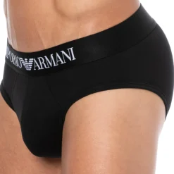 Emporio Armani Slips-Slip Essential Coton Noir