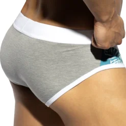 ES Collection Slips-Slip Flowery Panel Gris