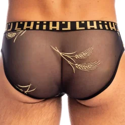 L'Homme invisible Slips Sexy-Slip Freedom Epi d'Or Noir