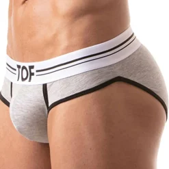 TOF Paris Slips-Slip French Coton Gris Chiné