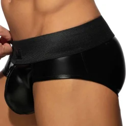 AD Fetish Slips Sexy-Slip Front Zip Rub Cockring Noir