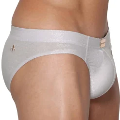 Marcuse Slips Sexy|Push Up-Slip Glisten Blanc - Argent