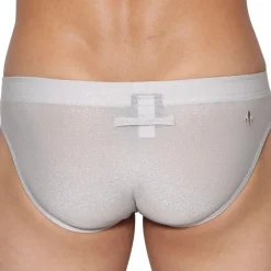 Marcuse Slips Sexy|Push Up-Slip Glisten Blanc - Argent