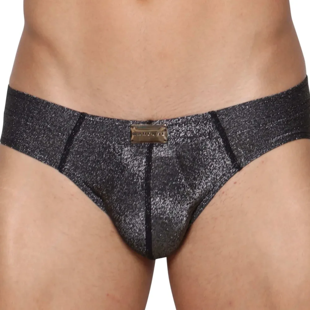 Marcuse Slips Sexy|Push Up-Slip Glisten Noir - Argent