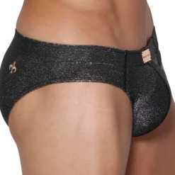 Marcuse Slips Sexy|Push Up-Slip Glisten Noir - Argent