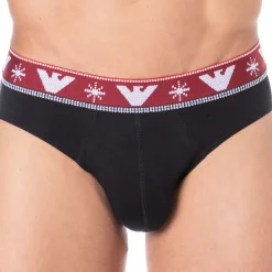 Emporio Armani Slips-Slip Holidays Jacquard Noir