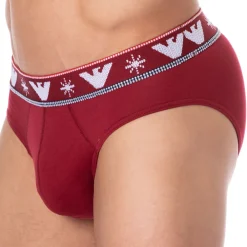 Emporio Armani Slips-Slip Holidays Jacquard Rouge