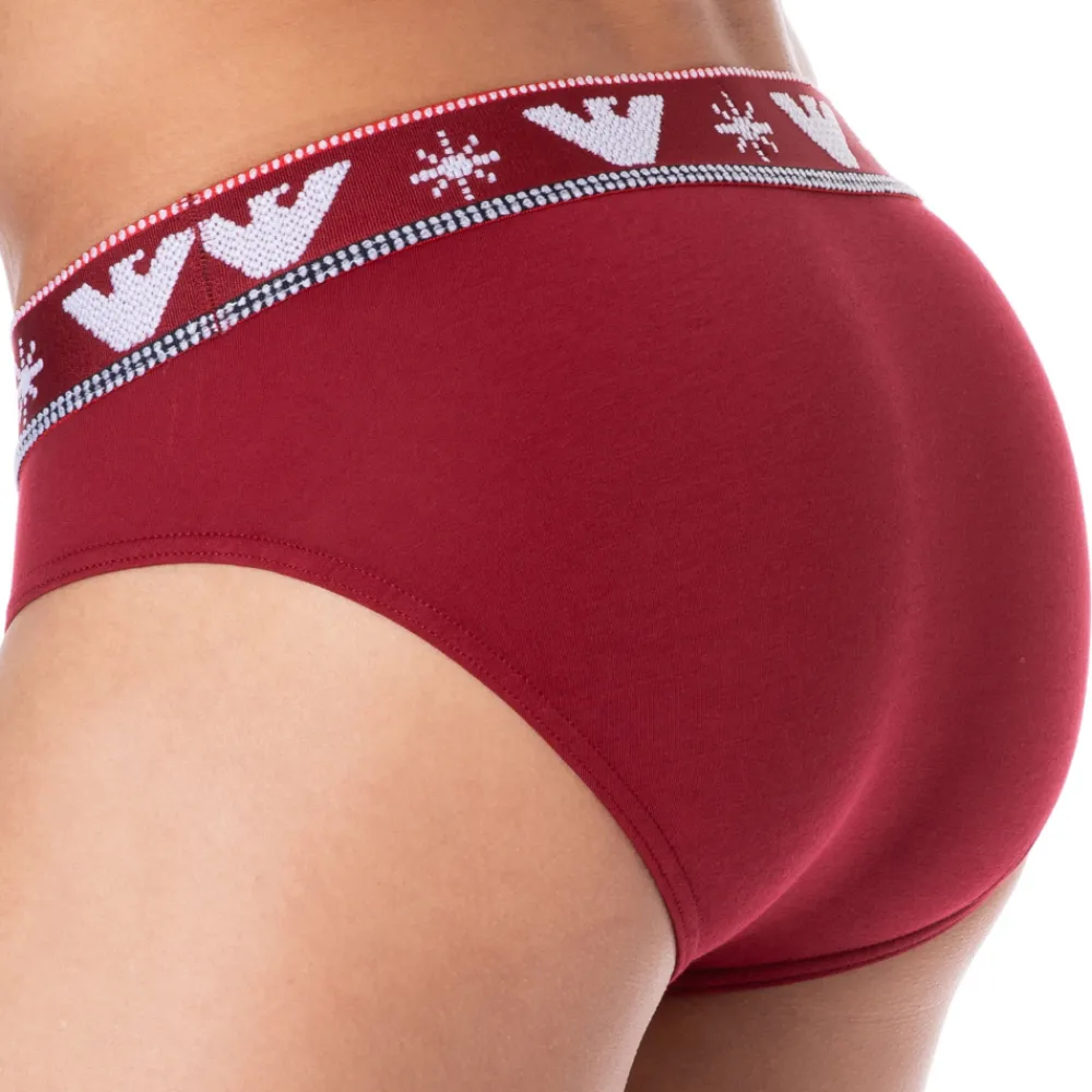 Emporio Armani Slips-Slip Holidays Jacquard Rouge