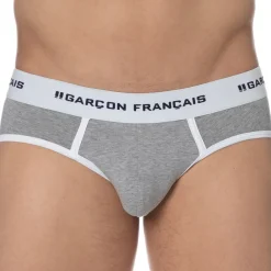Garçon Français Slips-Slip Le Tombeur Gris Chiné