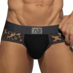 Addicted Slips-Slip Leopard Panels Noir