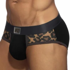 Addicted Slips-Slip Leopard Panels Noir