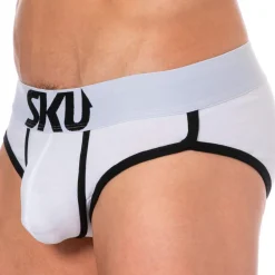 SKU Slips-Slip Logo Coton Blanc