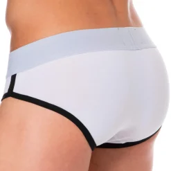 SKU Slips-Slip Logo Coton Blanc