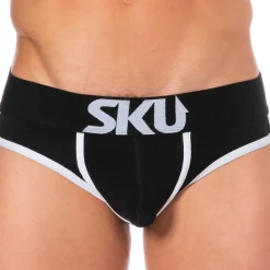 SKU Slips-Slip Logo Coton Noir