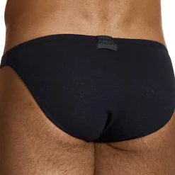 Modus Vivendi Mini Slips|Slips-Slip Low Cut en Lin Noir