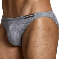 Modus Vivendi Mini Slips|Slips-Slip Low Cut Mohair Gris Chiné