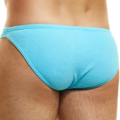 Modus Vivendi Mini Slips|Slips-Slip Low Cut Peace Coton Bleu Turquoise