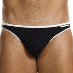 Modus Vivendi Mini Slips|Slips-Slip Low Cut Soie Noir - Blanc
