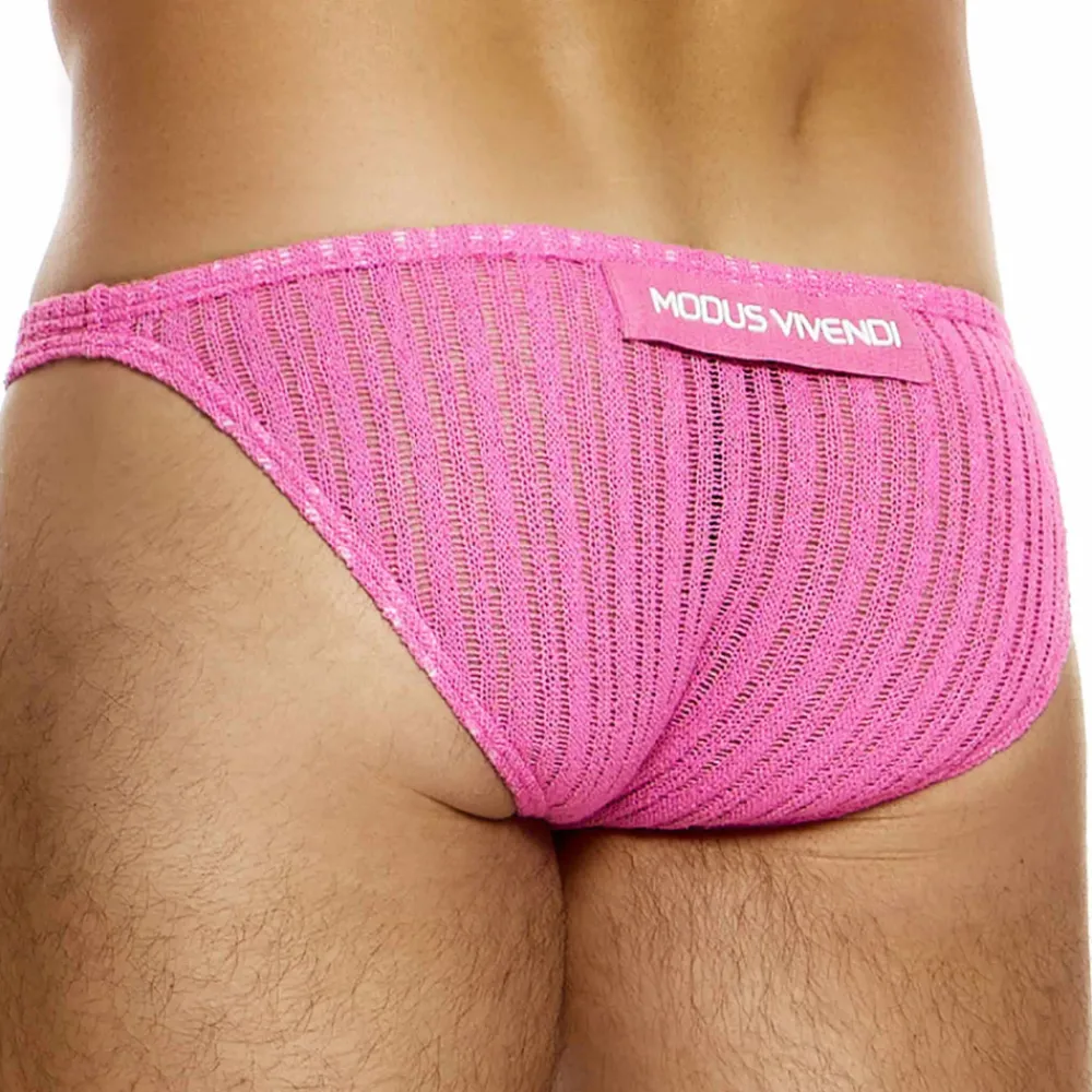 Modus Vivendi Slips Sexy-Slip Low Cut Striped Crochet Rose